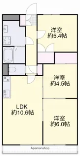 ネクスト倉田 西館【404号室】の間取り