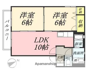 ウェスト・バレイ【2階】の間取り