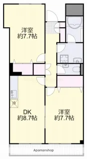 谷万成プリーモ【2階】の間取り