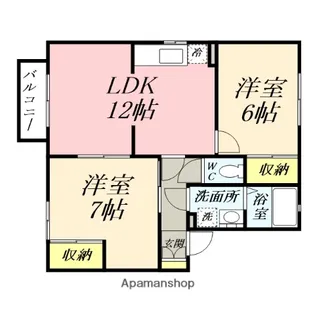 ダイニサンシャインA【2階】の間取り