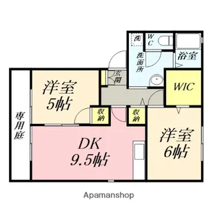 エステートSAKI B棟【102号室】の間取り