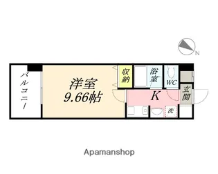 コーポラス伊福【4階】の間取り