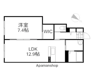 コーポ カノン A棟【1階】の間取り