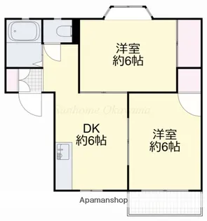 サンライズ平野 C【2階】の間取り