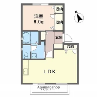 シャーメゾン東湊 B棟【1階】の間取り