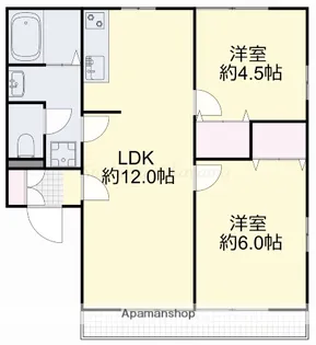 サンシャトウA【1階】の間取り
