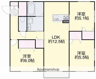 サンライズ【2階】の間取り