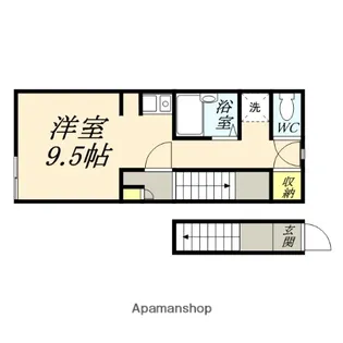 レアル南方Ⅱ【201号室】の間取り