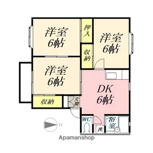 プラントコートA【2階】の間取り