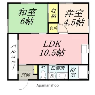 シャリテホサキ【2階】の間取り