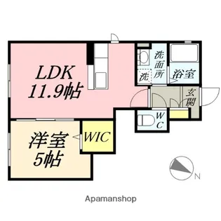 ラ・ルミエール エスト【1階】の間取り