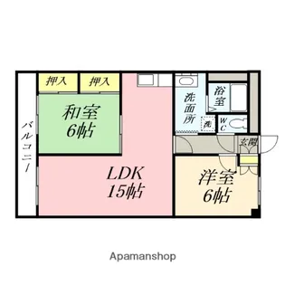 グランデュール今2号館【703号室】の間取り