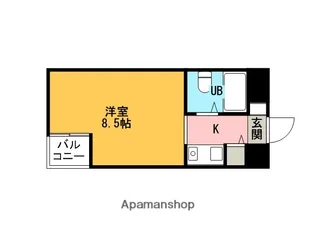 アルファ清心町Ⅱ【4階】の間取り