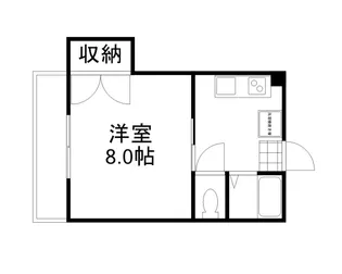 サンパレス弓之町【5階】の間取り