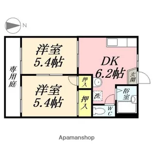 パークハイツ B棟【1階】の間取り