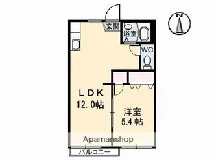 パークハイツ B棟【1階】の間取り
