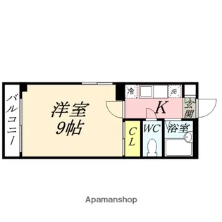ビッグバーンズマンション清輝橋【503号室】の間取り