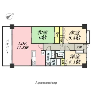サーパスシティ大供【9階】の間取り