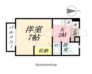 ラッキー下中野【2階】の間取り