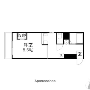 サーパス大供【6階】の間取り