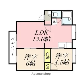 ドミ・アゼリアB【H号室号室】の間取り