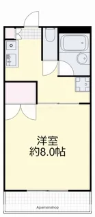 シークハウスコーポ【20C号室】の間取り
