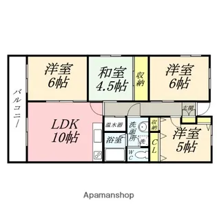 ミルフォード今S棟【S-3号室】の間取り