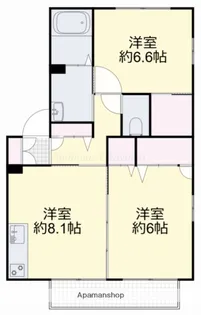 サン・クレバリーF棟【1階】の間取り