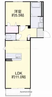 ぱれっとⅡ【103号室】の間取り