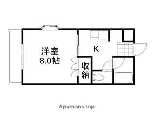 シャトー武本【201号室】の間取り