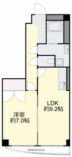 上杉第7ビル西古松【302号室】の間取り