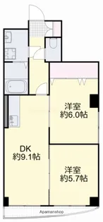 上杉第7ビル西古松【301号室】の間取り