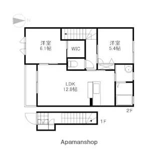 シャーメゾン アドニス Ⅱ棟【2階】の間取り