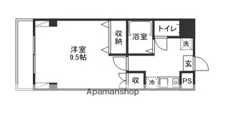 アクティハイム矢吹【205号室】の間取り