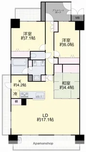 ポレスター原尾島ガーデン【506号室】の間取り