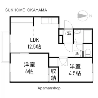 コーポ朝日A【2階】の間取り