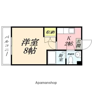 ルマンジュ津高【205号室】の間取り