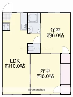 レジデンス太陽A棟【103号室】の間取り