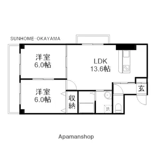 ホワイトストーン白石【3階】の間取り