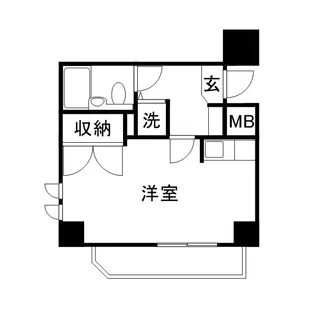 ダイアパレス京町Ⅱ【4階】の間取り