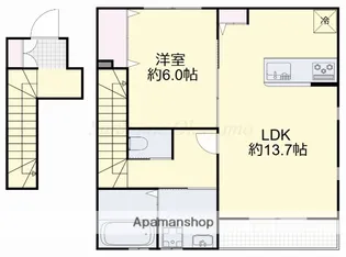 メゾンYASUI B【2階】の間取り