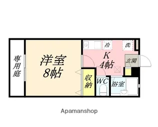 ロンサール奥田【101号室】の間取り