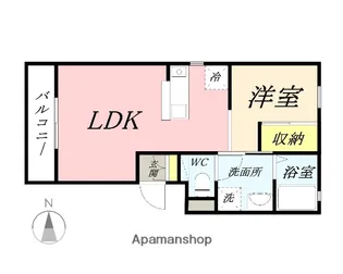 PURE LEAVES【201号室】の間取り