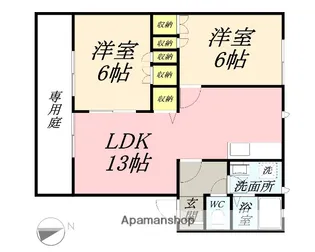 メゾン・タチバナC【1階】の間取り
