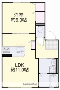 ハイム綾D【1階】の間取り