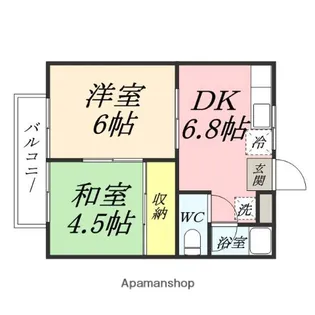 コーポ西崎【2階】の間取り