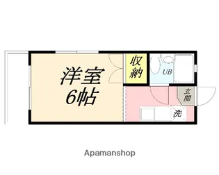 ポスト大元Ⅰ【2-D号室】の間取り