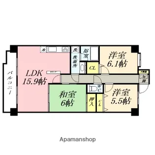 サーパス表町【11階】の間取り