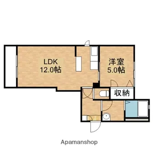 ラ・パルテール百間川 7番館【103号室】の間取り