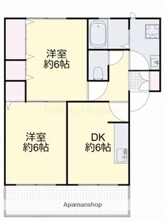 グリシーヌA【102号室】の間取り